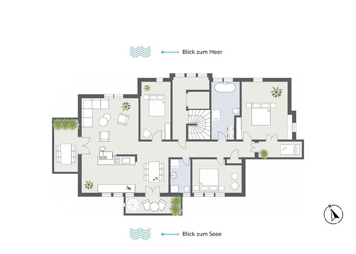 Apartment Exklusives Traum-penthouse Mit Wasserblick & Wellness